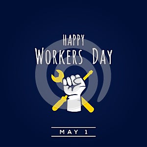 Happy May Day Vector Design Illustration For Celebrate Moment. Worker Day. Labor Day