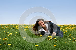 Happy in the meadow