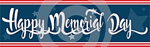 Happy Memorial Day banner or sign