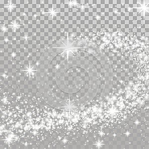 Happy merry Christmas shooting star transparent layout