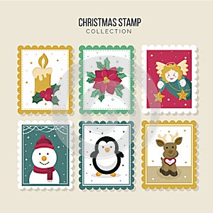 Happy merry Christmas Stamps Collection