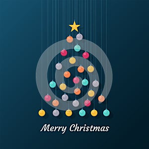 Happy Merry Christmas Tree With Background Collection