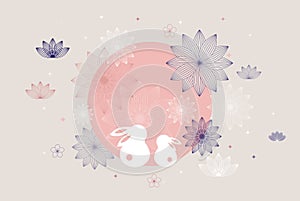 Happy Mid Autumn Festival - Vector banner, background and poster