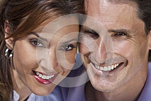 Happy Middle Aged Man and Woman Couple Portrait