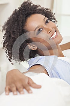 Happy Mixed Race African American Girl Young Woman