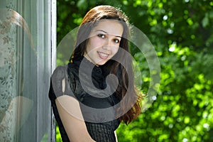 Happy model portrait