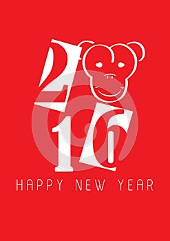 Happy 2016 monkey chinese new year