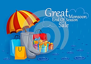 Happy Monsoon Sale Offer promotional and advertisment banner photo