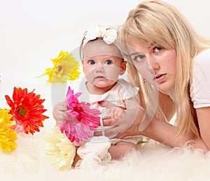 Happy mother with daughter