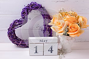 Happy Mother day 14 May background with flowers.