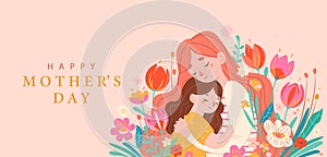Happy mother day 2024, greeting card.