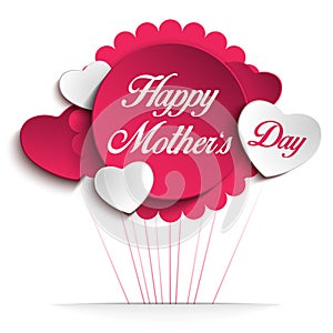 Happy Mother Day Heart Background