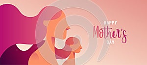 Happy mother day web banner for daughter love