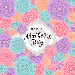 Happy mother`s day background. Vector illustration.