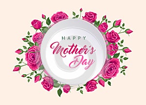 Happy mother`s day banner. Vector greeting card for social media, online stores, poster, flyer. Handwritten text of happy mother