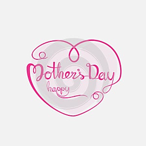 Happy Mother`s Day Calligraphy Background.Happy Mother`s Day Typographical Design Elements.Flat vector illustration