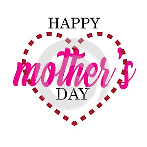 Happy Mother`s Day Calligraphy Background - Vector