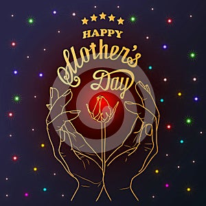 Happy mother`s day - card