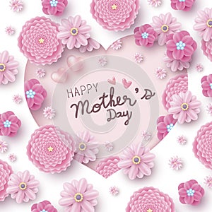 Happy mother`s day card concept design