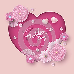 Happy mother`s day card concept design