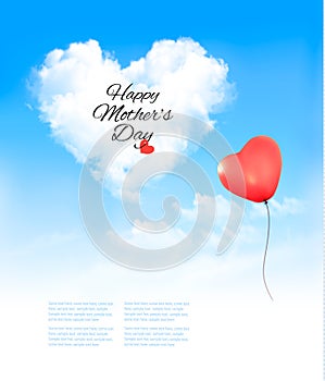 Happy Mother's Day cloud background.