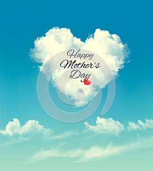 Happy Mother's Day cloud background.