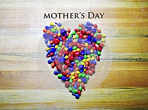 Happy Mother`s day colorful,heart