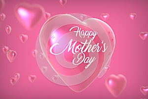 Happy Mother`s day concept. Best Mom. 3D illustrating.