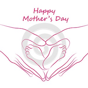 Happy Mother`s Day Concept Illustration