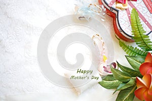 Happy Mother`s day concepts. You are the one and only one in my life. Mother`s day and Sweetest day, love concept. White heart b