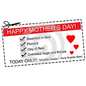 Happy Mother's Day Coupon Concept