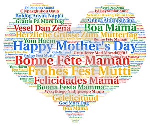 Happy Mother`s day in different languages photo