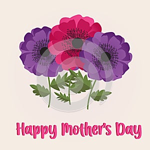 Happy Mother`s Day elegant greeting card