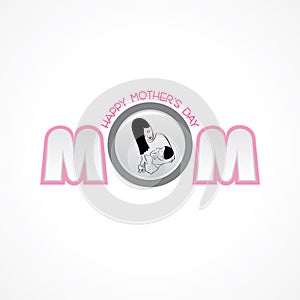 Happy Mother`s Day Greeting, banner or poster,best mom ever concept