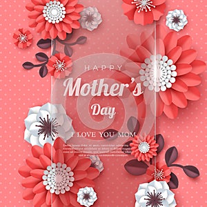 Happy Mother`s day greeting card.