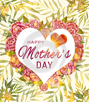 Happy Mother`s day greeting card.