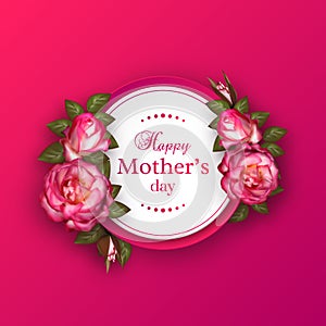 Happy Mother`s day greeting card.