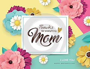 Happy Mother`s Day greeting design photo