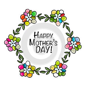 Happy mother`s day. Greeting card design