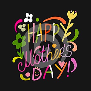 Happy mother`s day. Greeting card design