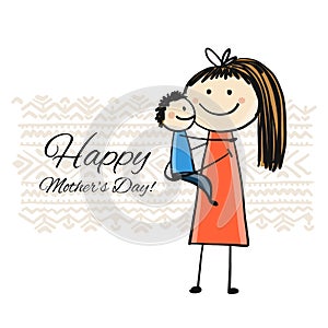 Happy mother`s day. Greeting card design