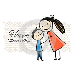 Happy mother`s day. Greeting card design