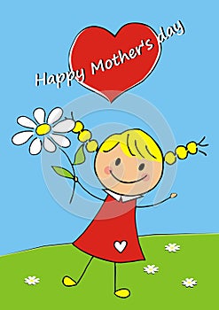 Happy Mother`s day, greeting card, design, eps.