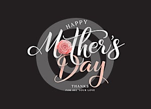 Happy mother`s day greeting text vector design. Mother`s day greeting typography