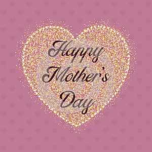 Happy Mother`s Day heart background