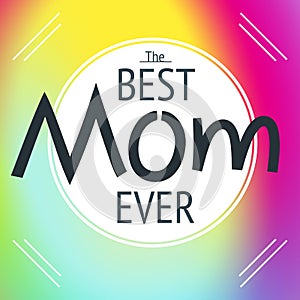 Happy mother`s day layout greeting card design. Frame lettering