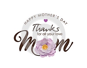 Happy Mother`s Day greeting design photo