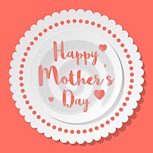 Happy Mother`s Day Postcard vector illustration