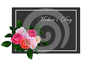 Happy mother s day square banner. Vector greeting card for social media, online stores, poster. Text of happy mother s