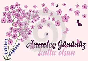 Happy mother`s day. turkish: anneler gÃÂ¼nÃÂ¼ kutlu olsun photo